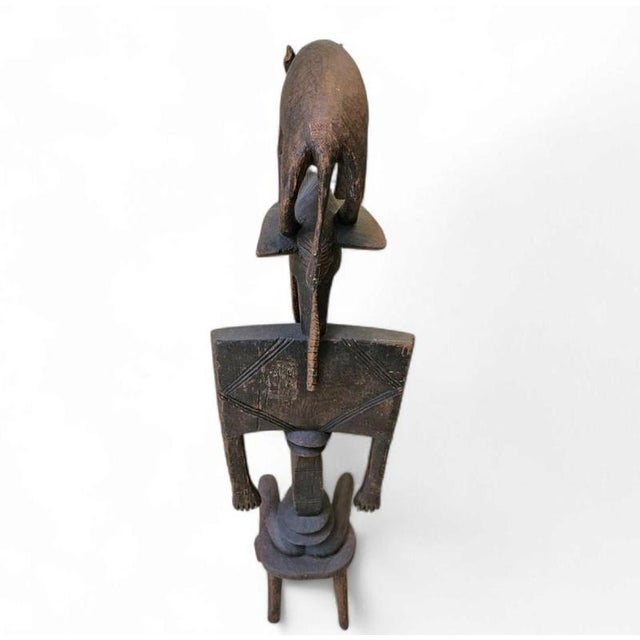 African Wooden Dogon Figure Sculpture, 1960s For Sale - Image 3 of 16