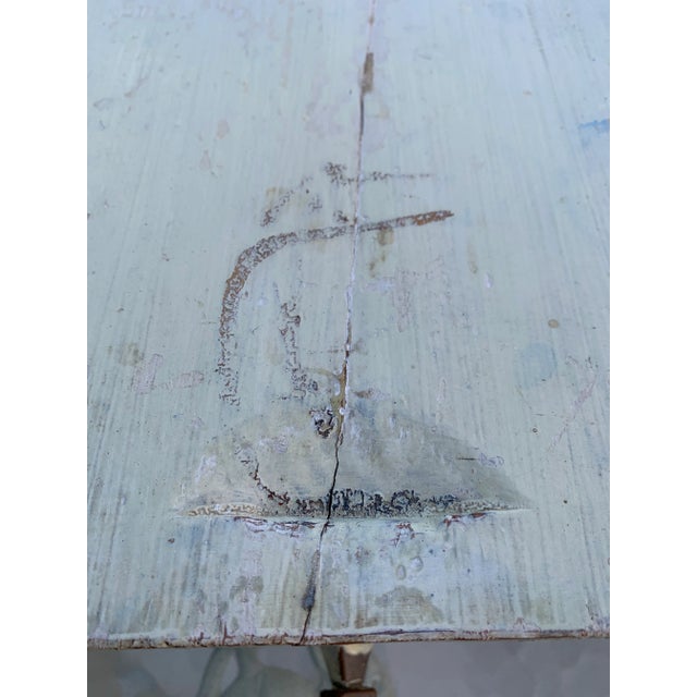 Antique Primitive French Pine Document Box Old Paint For Sale - Image 4 of 12