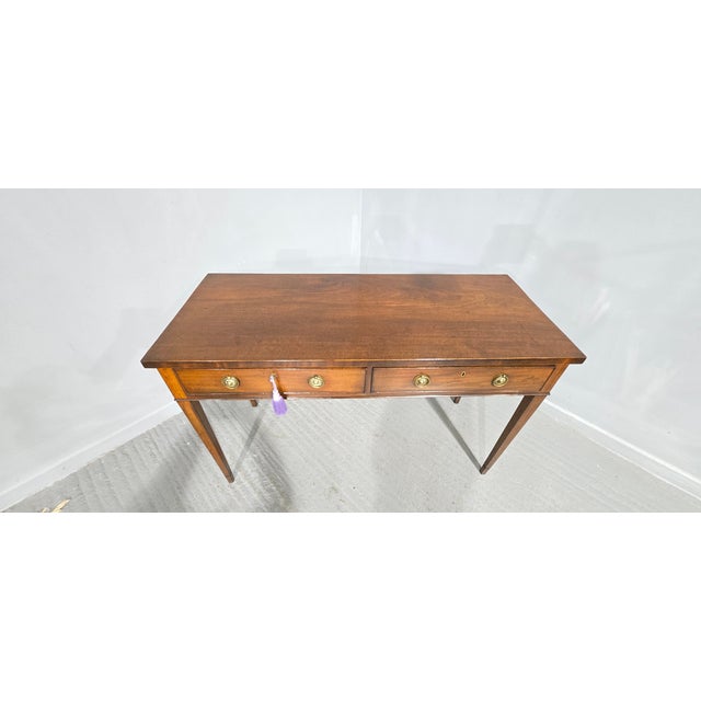 A very nice quality Georgian mahogany two drawer inlaid sideboard or server, original excellent condition, with original...