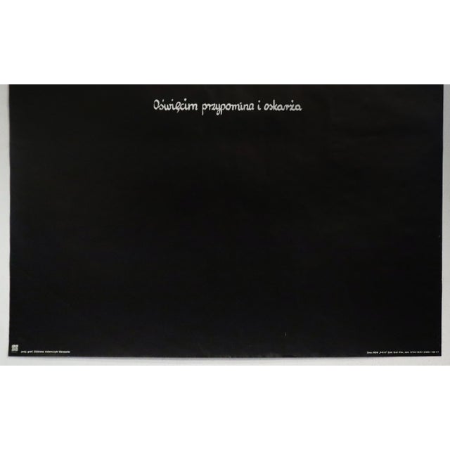 Illustration 1981 Original Polish War Poster, Oswiecim Przypomina I Oskarza (Auschwitz Recalls and Accuses) For Sale - Image 3 of 5