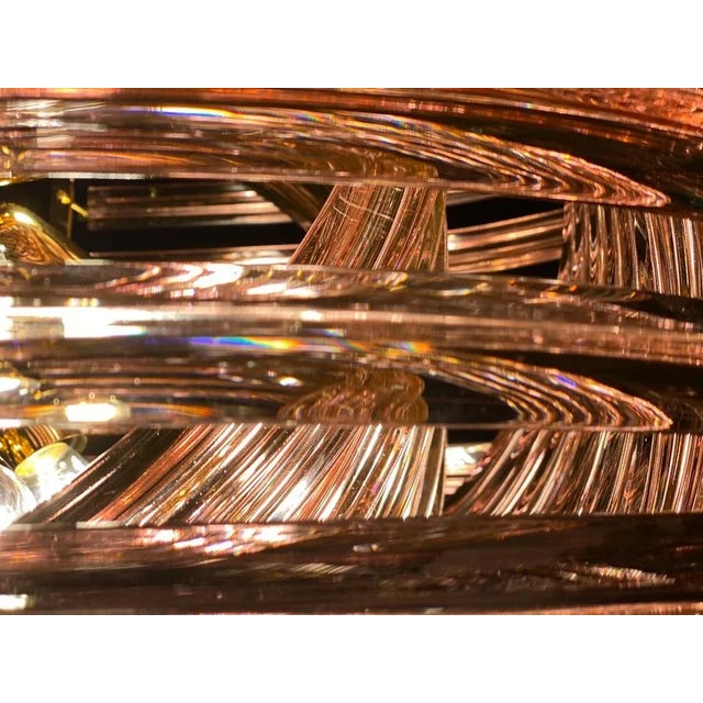 Pink Murano Curvati Ceiling Light or Flushmount, 1990, Set of 2 For Sale - Image 18 of 18