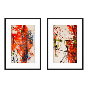The Makers #2 Abstract Expressionism Acrylic Painting - Set of 2