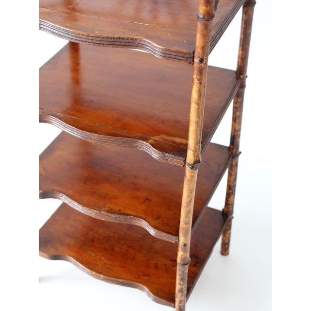 Victorian Antique Bamboo Etagere Shelf For Sale - Image 3 of 16