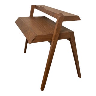 Two-Tier Contemporary Walnut Desk​ For Sale
