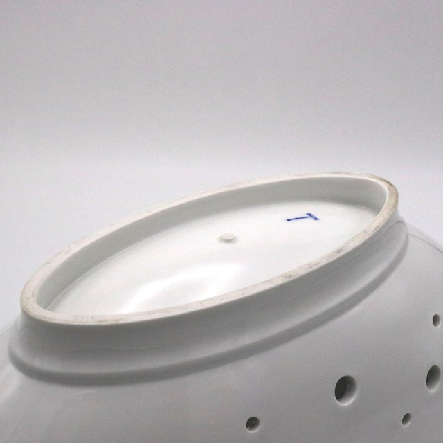 Modern KPM Porcelain Flower Boat Germany 1960 For Sale - Image 3 of 7