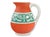Mid 19th century English salt glaze water pitcher marked for Ashworth Brothers Potteries, featuring highly unusual orange...