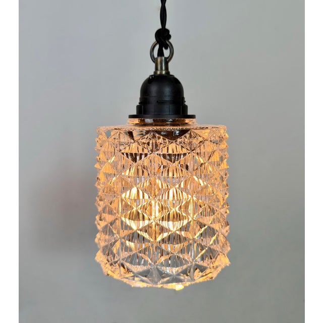 Vintage Cut Glass Ceiling Light, 1970s For Sale - Image 12 of 15