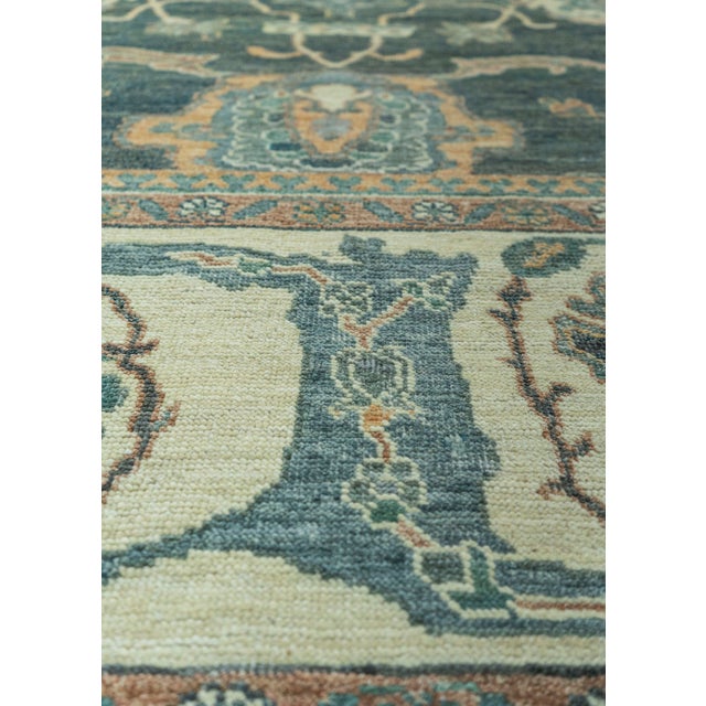Turkish Turkish Oushak Antique Look Rug 9'1" x 12'4" #20096 For Sale - Image 3 of 8