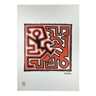 Keith Haring, Figurative Composition, Limited Edition Lithograph, 1990s For Sale