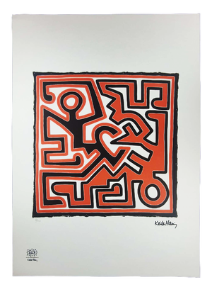 Keith Haring, Figurative Composition, Limited Edition Lithograph, 1990s