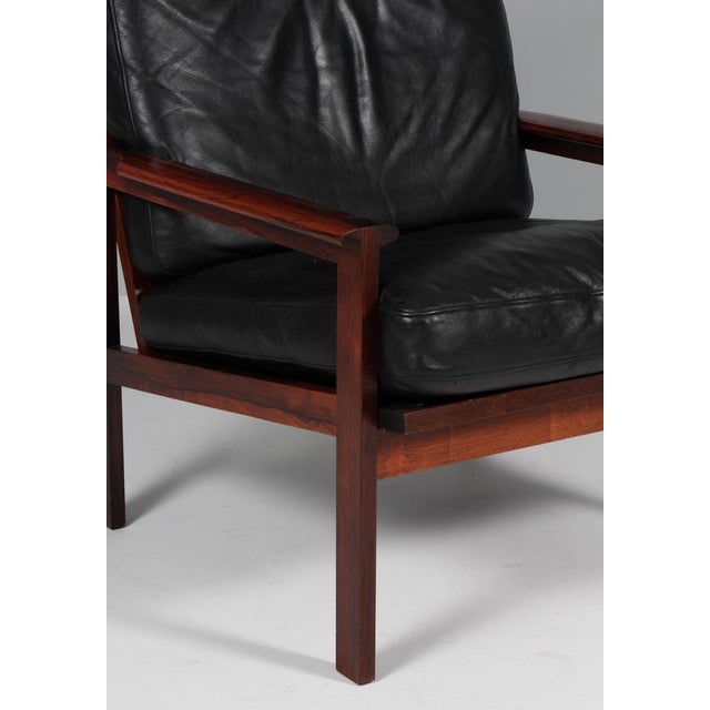 1960s High Back Lounge Chair by Illum Wikkelsø for N. Eilersen, 1960s For Sale - Image 5 of 8