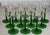 Glass Made in France Vintage Green Cordial Wine Glasses - Set of 12 For Sale - Image 7 of 11