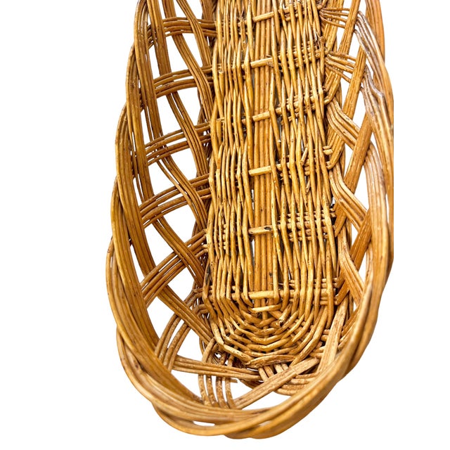 Mid 20th Century Vintage French Provincial Wicker Bread Basket Chairish