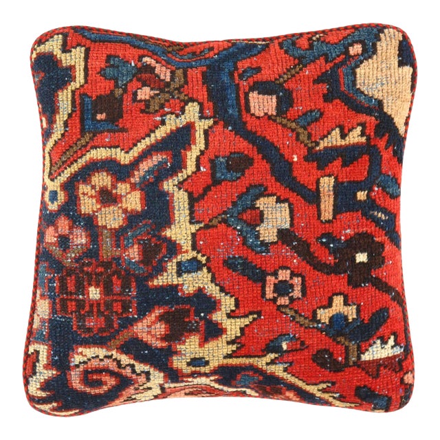 Pasargad Vintage Hand Knotted Farahan Rug Pillow For Sale