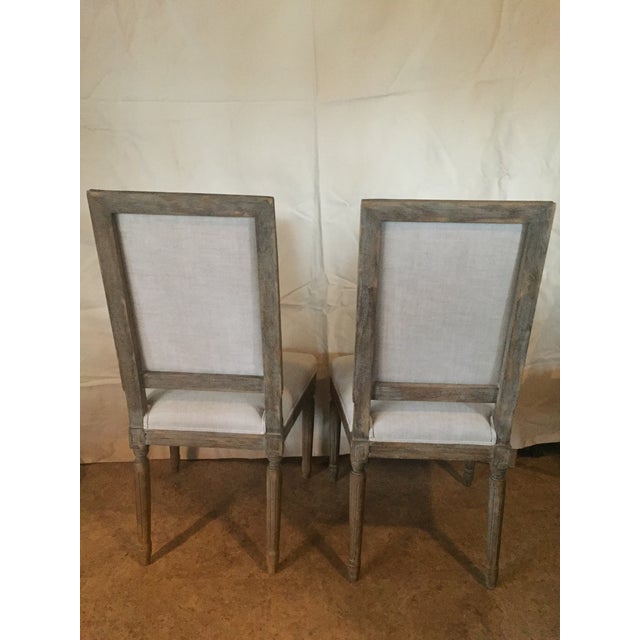 Final Markdown Restoration Hardware French Square Linen Dining Chairs