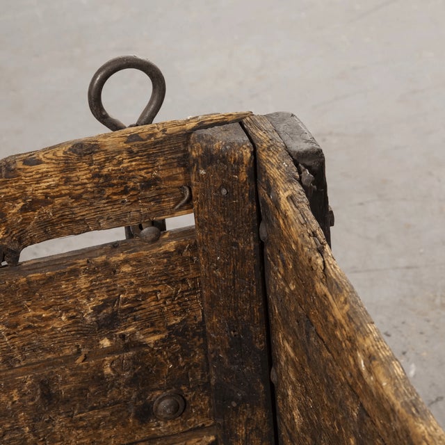 Industrial Box Trolley in Oak, 1890s For Sale - Image 10 of 13
