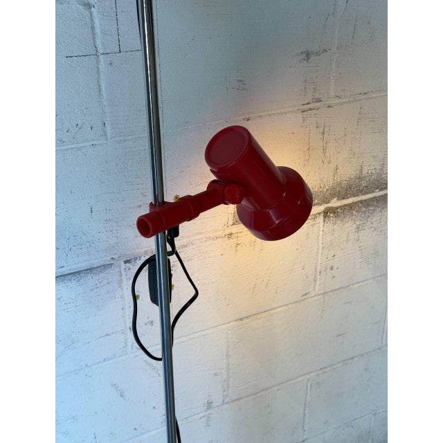 Red Metal Dual Shade Floor Lamp Mid-Century Modern 1970s For Sale - Image 9 of 11
