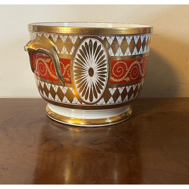 Antique Early 19th Century English George III Coalport Porcelain Neoclassical Cachepot Jardiniere, Circa 1810 For Sale - Image 9 of 12