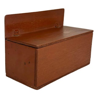 Antique Primitive Farmhouse Flip-Top Candle Storage Box For Sale