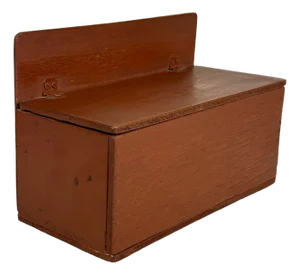 Antique Primitive Farmhouse Flip-Top Candle Storage Box