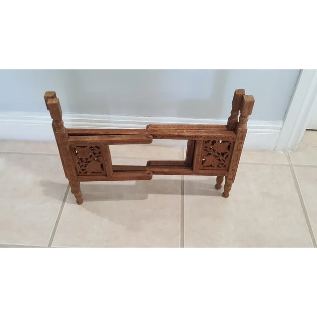 Antique Brass Asian-Indian Folding Tray Table For Sale - Image 4 of 10