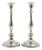 Silver Candlesticks with Smooth Stems, Set of 2 For Sale