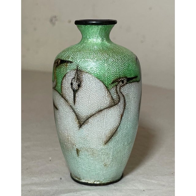 Antique 19th Century Japanese Meiji Miniature Foil Enamel Signed Bronze Vase Urn For Sale In New York - Image 6 of 10