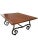 Early 21st Century Bernhardt Repertoire Diamond Inlay Wood Cocktail Coffee Table on Metal Hand-Forged Scrolled Base For Sale - Image 5 of 5