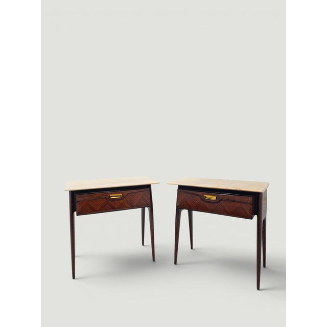 Mid-Century Night Stands by La Permanente Mobili Cantù, 1950s, Set of 2 For Sale - Image 4 of 18