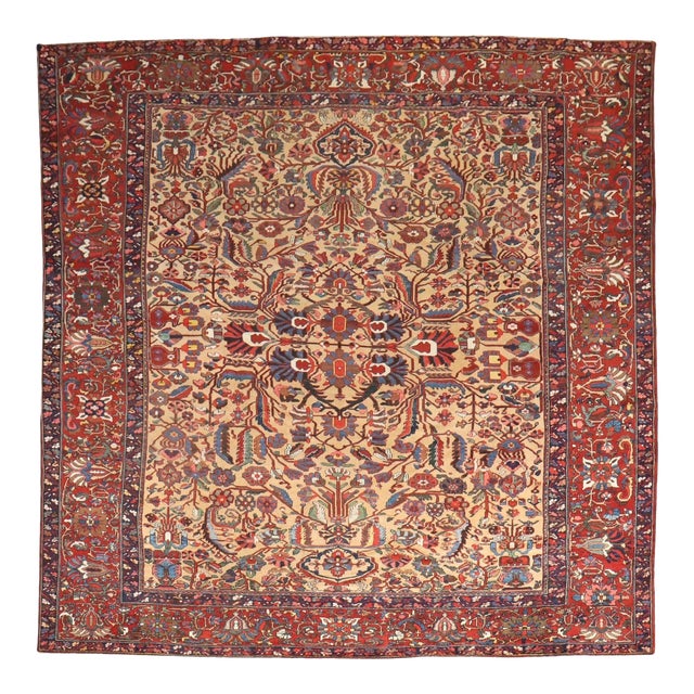 Antique Zabihi Collection Persian Bakhtiari Rug - 11' x 12'2" For Sale