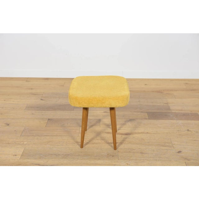 Mid-Century Teak Stool, Poland, 1970s For Sale - Image 4 of 10