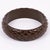 Art Deco Cocoa Brown Bakelite Bracelet Bangle with Pineapple Carving For Sale - Image 3 of 8
