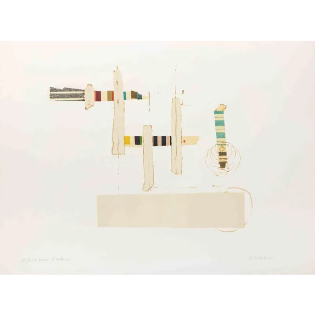 Lithograph realized by Giulio Marelli in 1970 ca. Edition of 150 in arab numbers and XXV in roman numbers. Hand signed and...