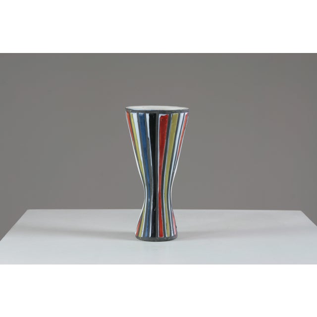 Ceramic Openwork Diabolo Vase by Roger Capron, France, 1960s For Sale - Image 7 of 12