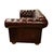 Burgundy Leather Tufted Chesterfield Sofa For Sale - Image 4 of 6
