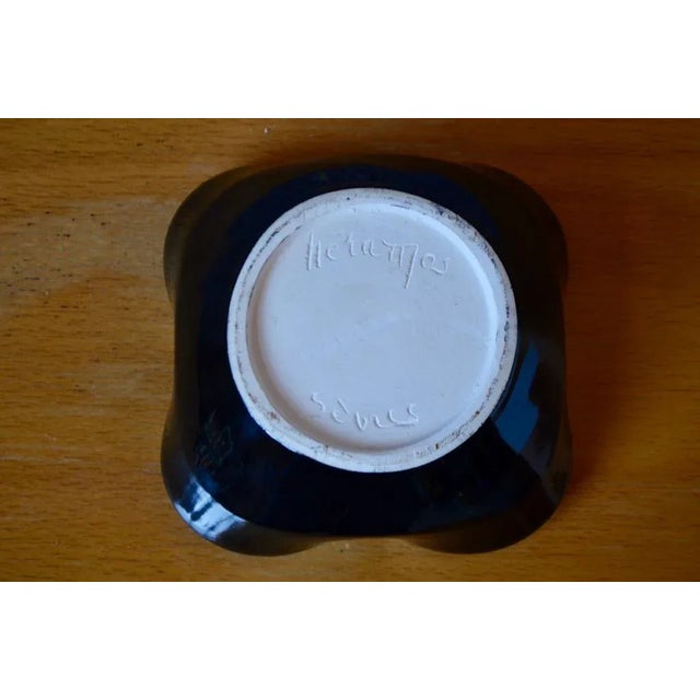 Ceramic Pink and Black Free-Form Bowl for René Hénon for Sèvres, France, 1950s For Sale - Image 7 of 12