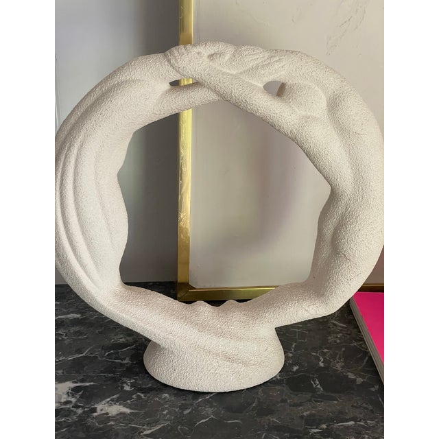 Hanger Inc. Large Organic Love Sculptural Plaster Art Object in the Style of Coral, White For Sale - Image 4 of 7