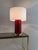 Metal Italian Ruby Red Glazed Ceramic and Brass Twin Table Lamps, 1970s, Set of 2 For Sale - Image 7 of 18