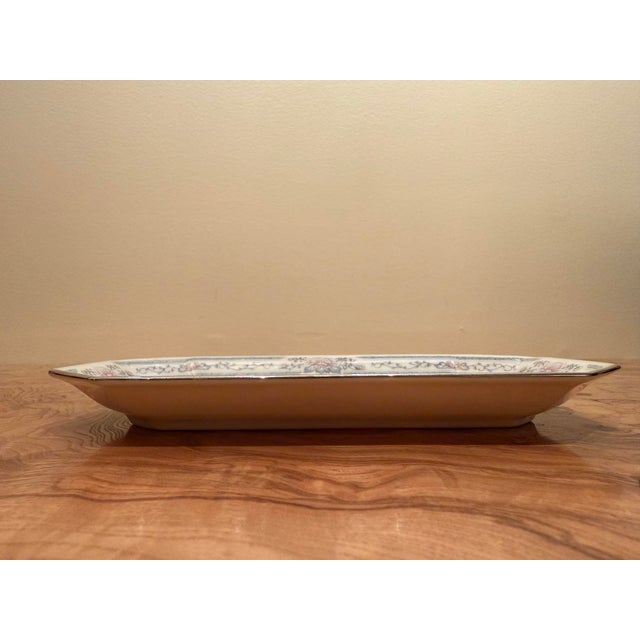 Ivory Exquisite Lenox Fine China Charleston Butter Tray Dish Platninum Trim Vintage 1980's For Sale - Image 8 of 12