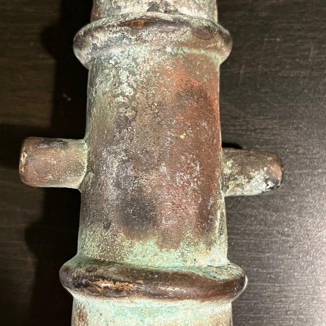 Metal Vintage Style Solid Brass Chinese Signal Cannon 12" Military Decor For Sale - Image 7 of 7