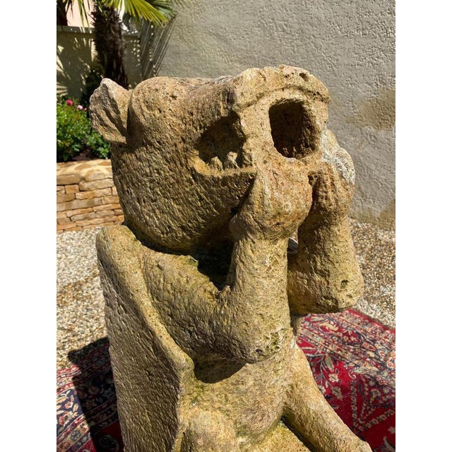 Antique French Stone Gargoyle For Sale - Image 3 of 15