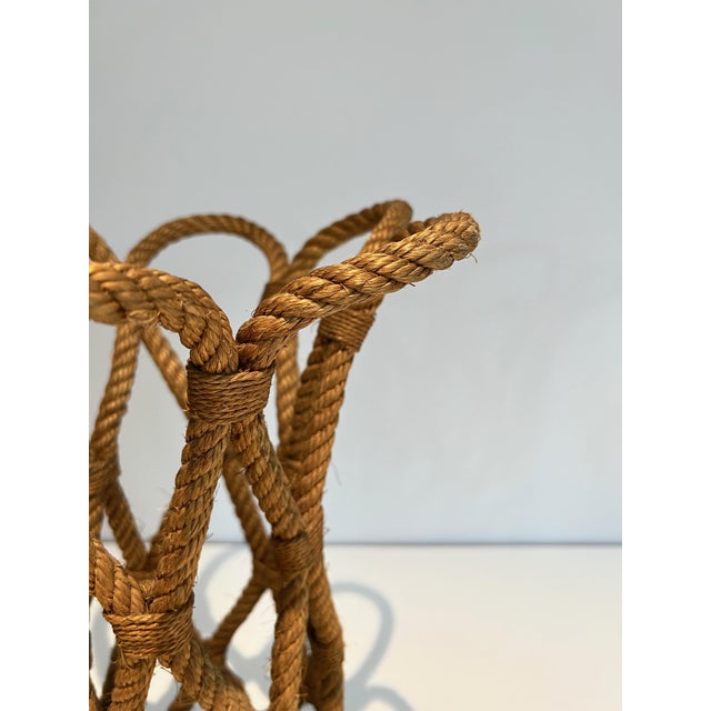 Rope Umbrella Stand. French Work by Adrien Audoux and Frida Minet. Circa 1970 For Sale - Image 9 of 12