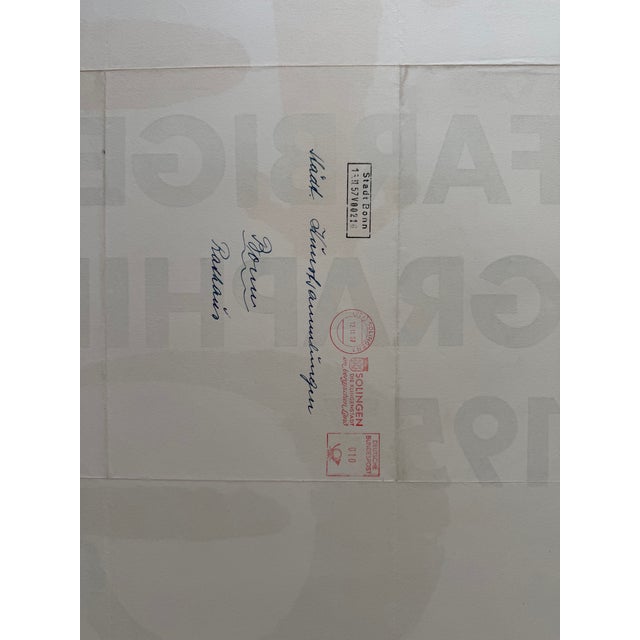 Anonymous, Farbige Graphik, 1957, Deutsches Klingenmuseum Solingen, 1957, Vintage Exhibition Poster, Printed in Germany For Sale - Image 9 of 12