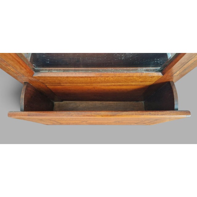 Antique Inlaid Wall Mirror with Case, 1890s For Sale - Image 11 of 18