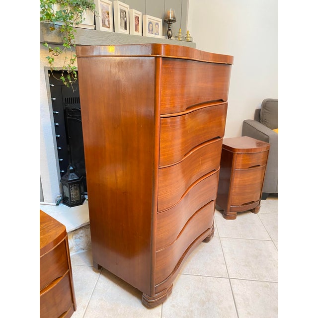 1930s 1930s Art Deco Tri Bond Furniture Company Mahogany Set - Set of 4 For Sale - Image 5 of 11