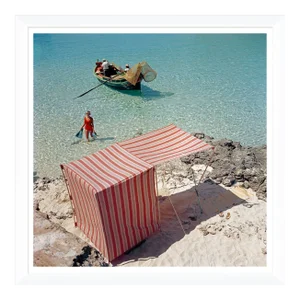 Slim Aarons, "Marietine Birnie, Blau Lagoon," July 1, 1959 Getty Images Gallery Framed Art Print