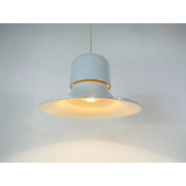 Metal White Metal Hanging Lamp by Joe Colombo, Italy, 1950s For Sale - Image 7 of 9