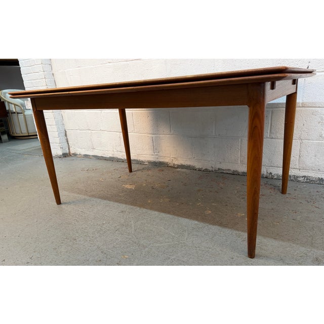 Mid 20th Century Skovmand & Andersen for Moreddi Teak Draw-Leaf Dining Table For Sale - Image 15 of 17