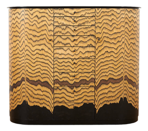 Curtained Sideboard in Tigerwood by Hans Eichenberger, 1980s