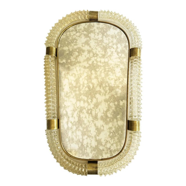 Glass Venetian Rostrato Murano Glass Wall Mirror by Simoeng For Sale - Image 7 of 7